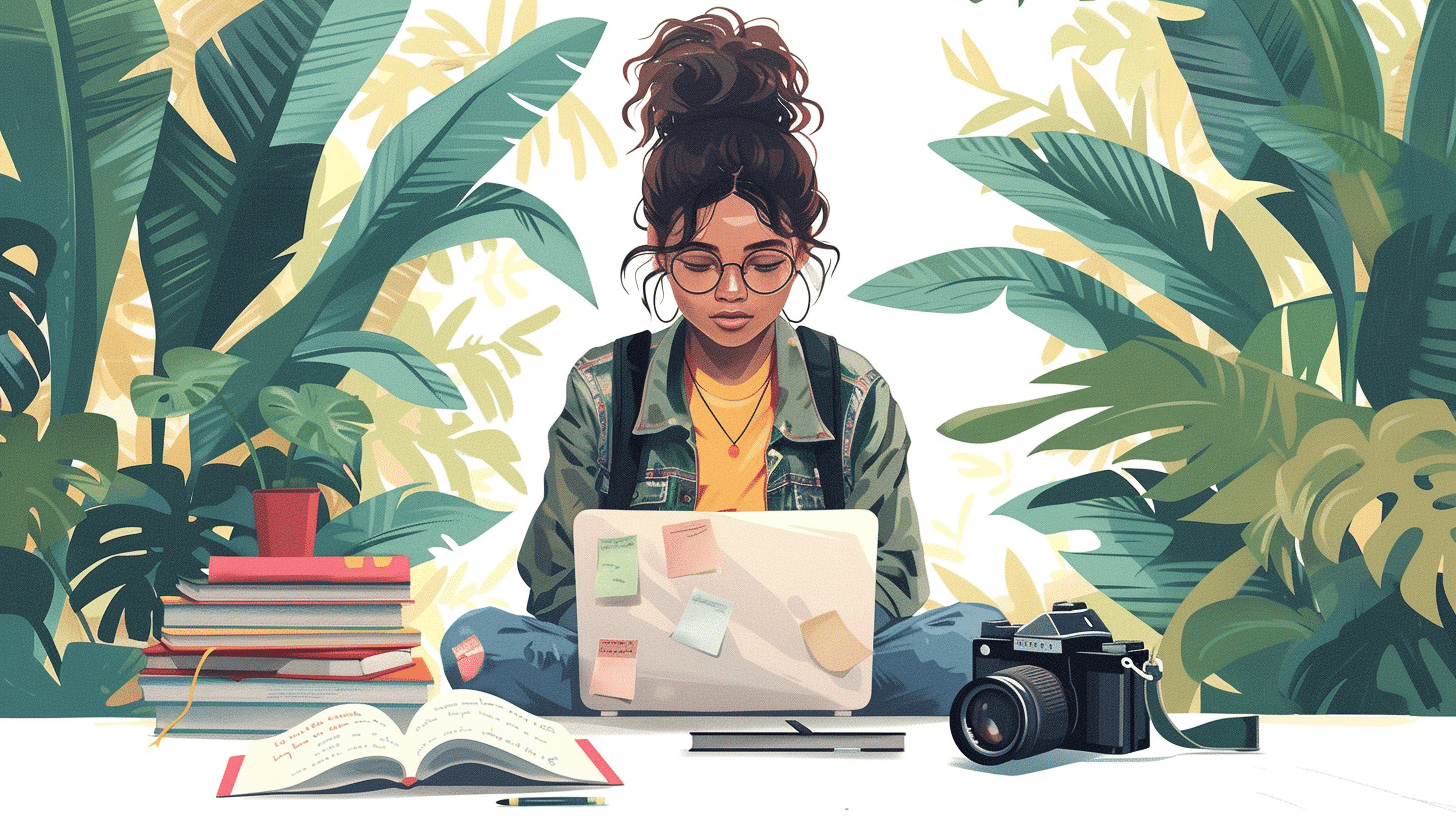 Student amplifying language immersion techniques.